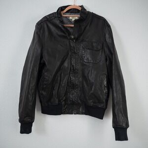 VTG CPT COCKPIT USA Men's Genuine Leather Bomber Jacket - XL - Vintage‎ Black